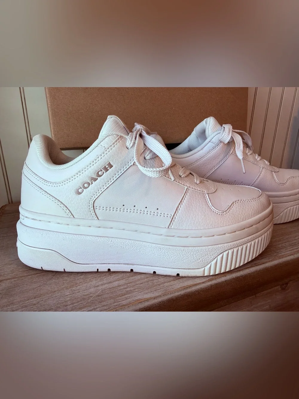 COACH Women’s White Platform Sneakers
